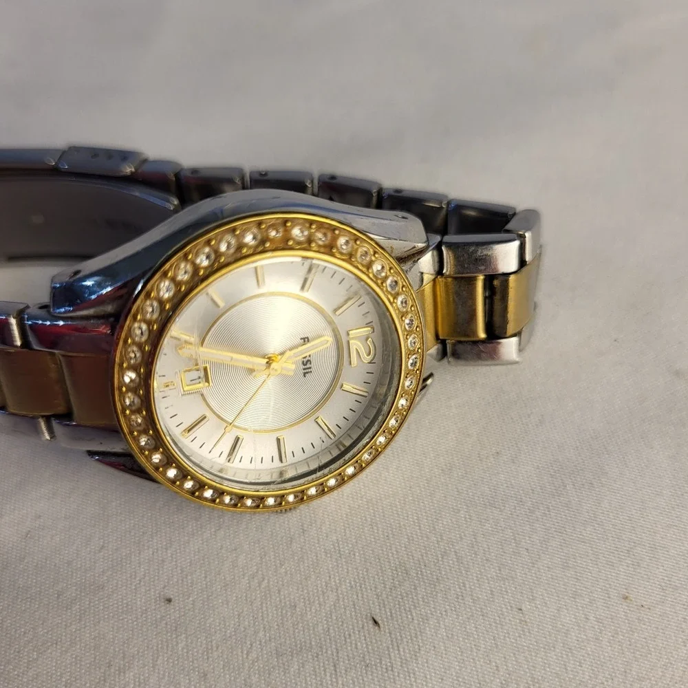 Fossil Gold/Silver Tone Women's Watch - Parts Untested